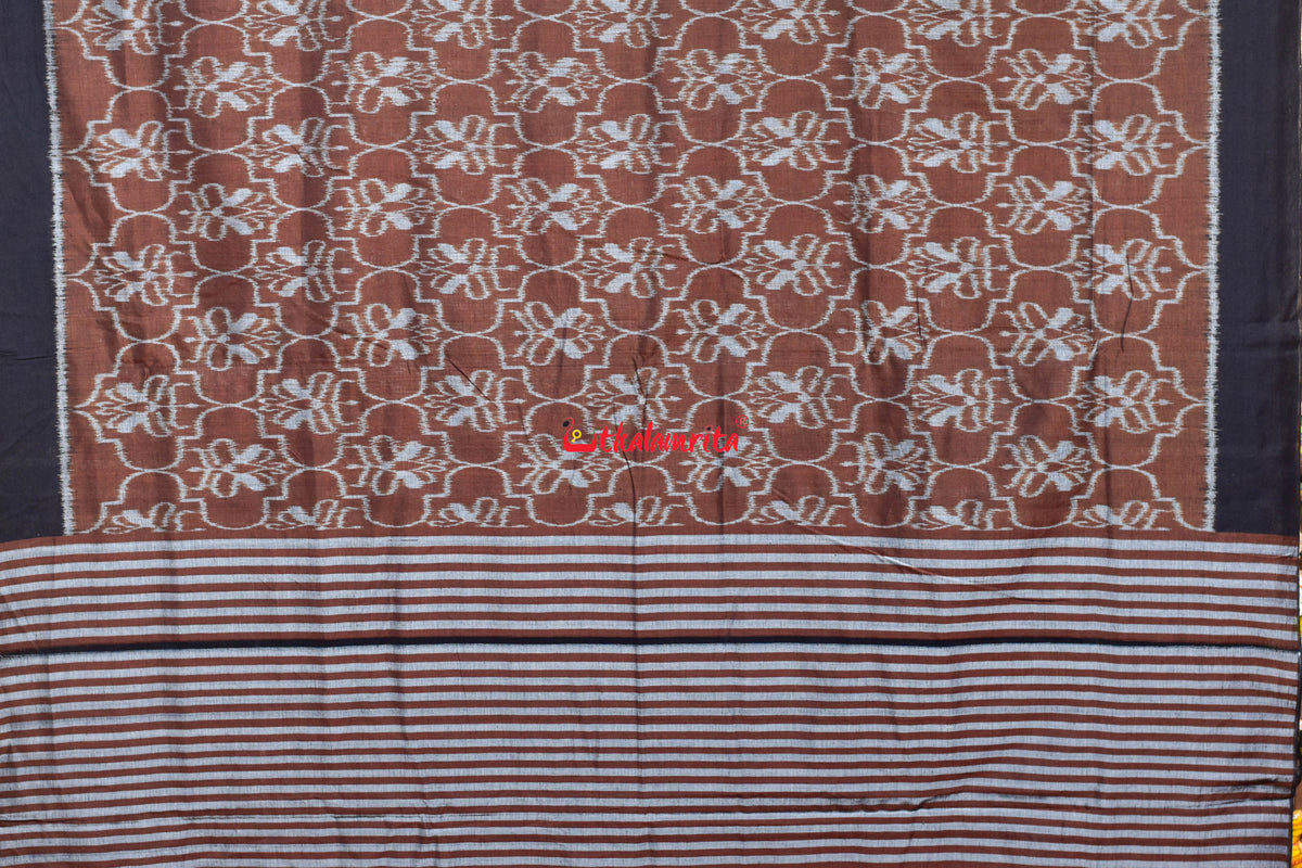 Butterfly Brown Maniabandha Cotton Saree