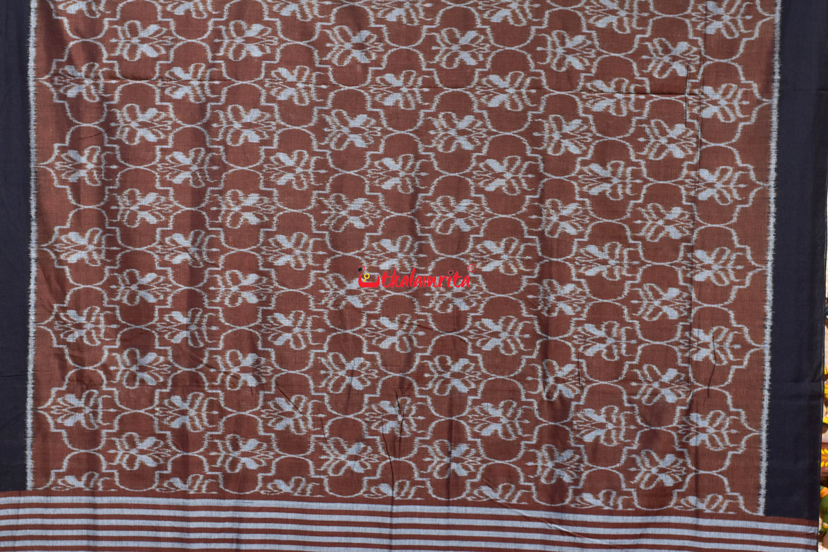 Butterfly Brown Maniabandha Cotton Saree