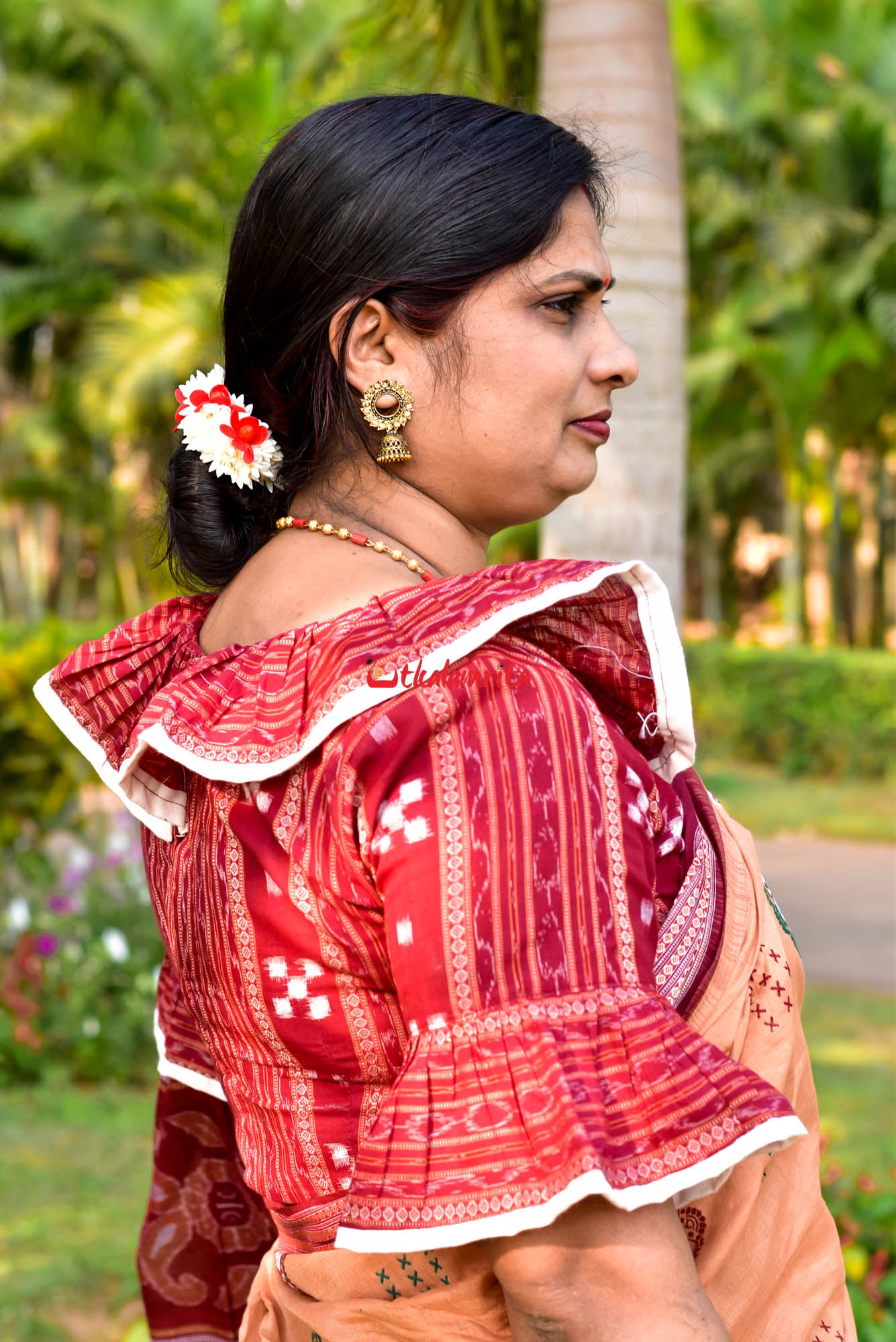 Maroon Mini Pasapali  (Blouse)