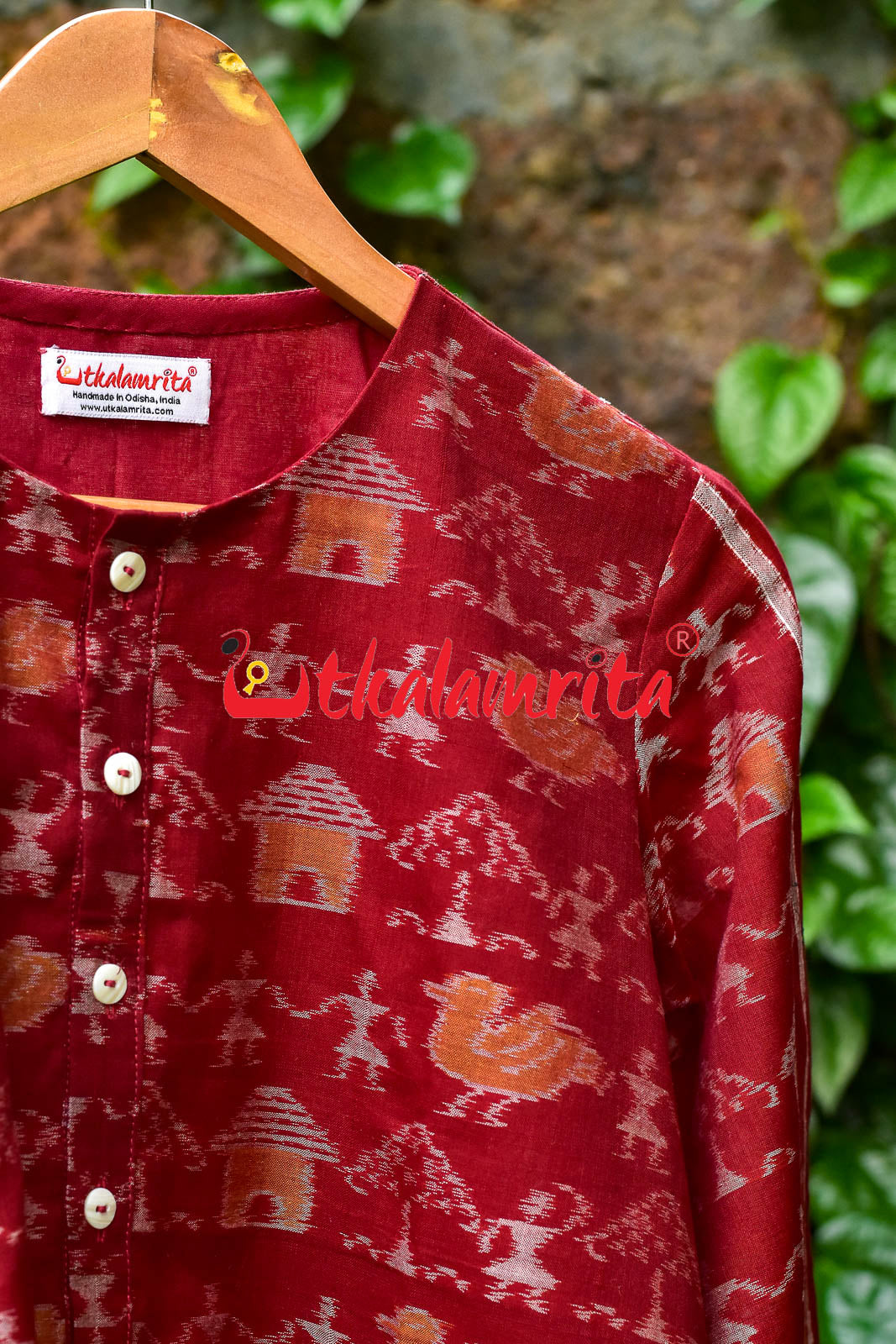 Maroon Ducks And Tribals Ladies Kurta