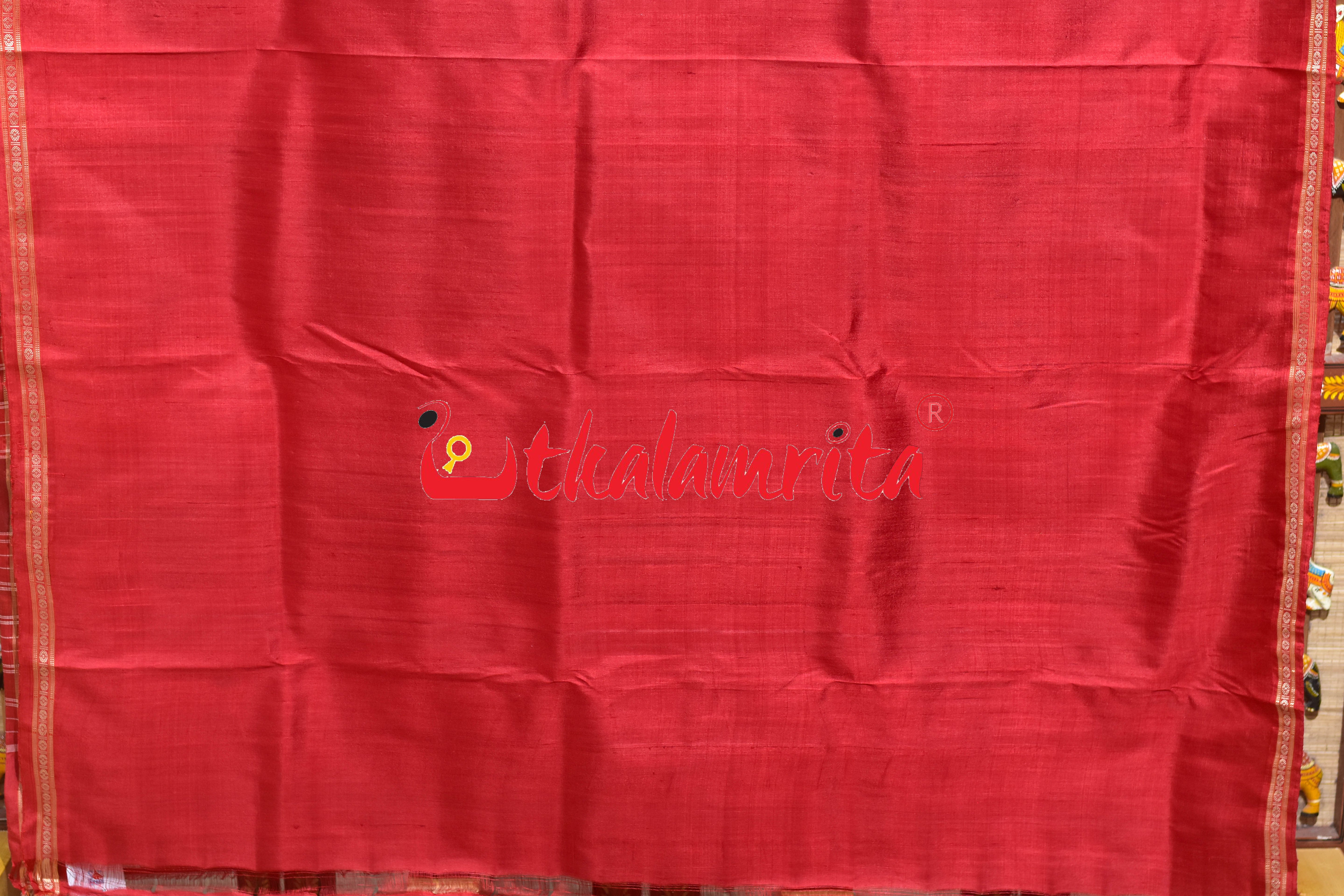 Purple Maroon Ekphuliya Border Nabakothi Khandua Silk Saree