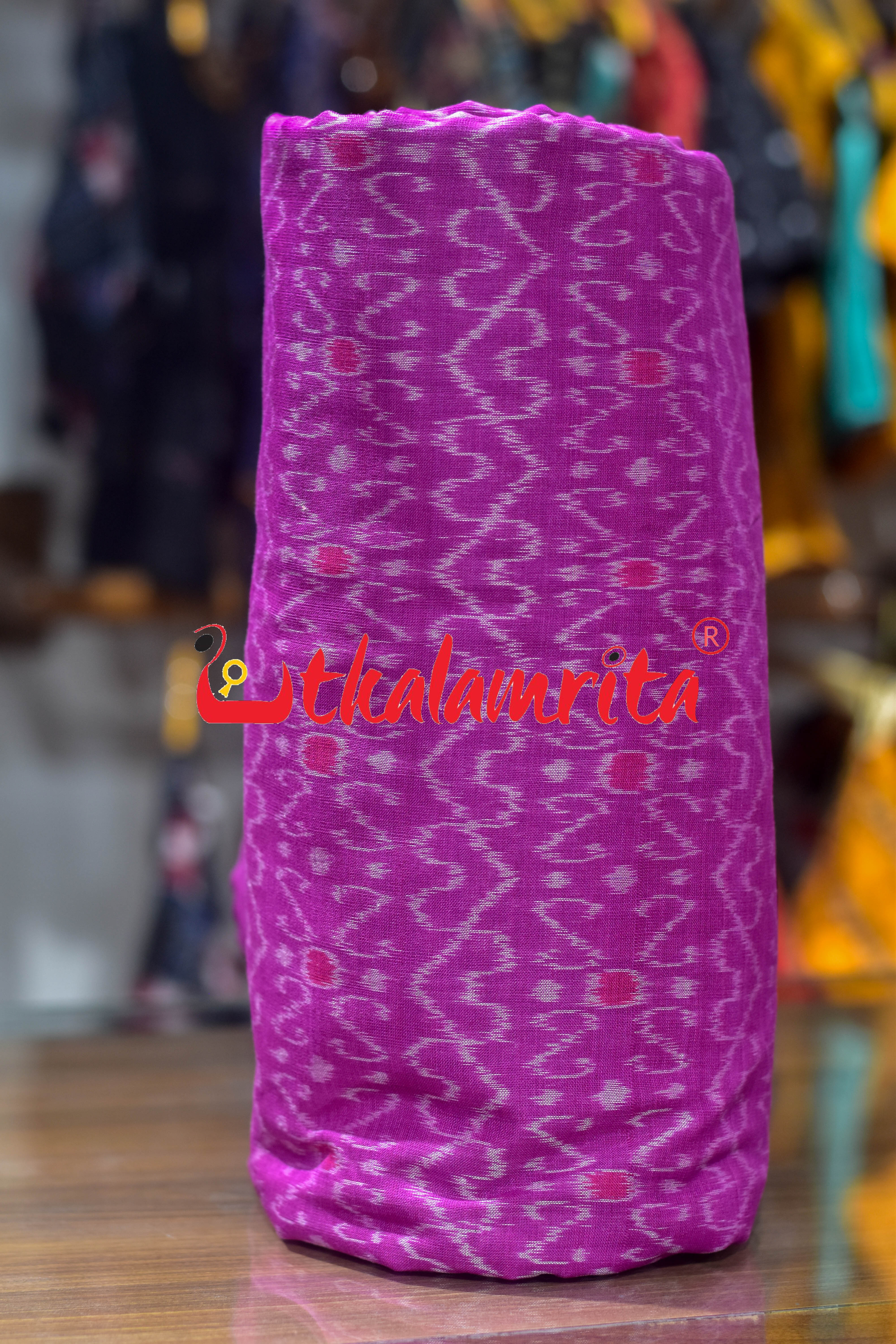Magenta S Bandha Sambalpuri Cotton (Fabric)