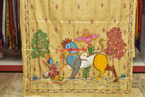 Nabagunjara Pattachitra Tussar Silk Saree