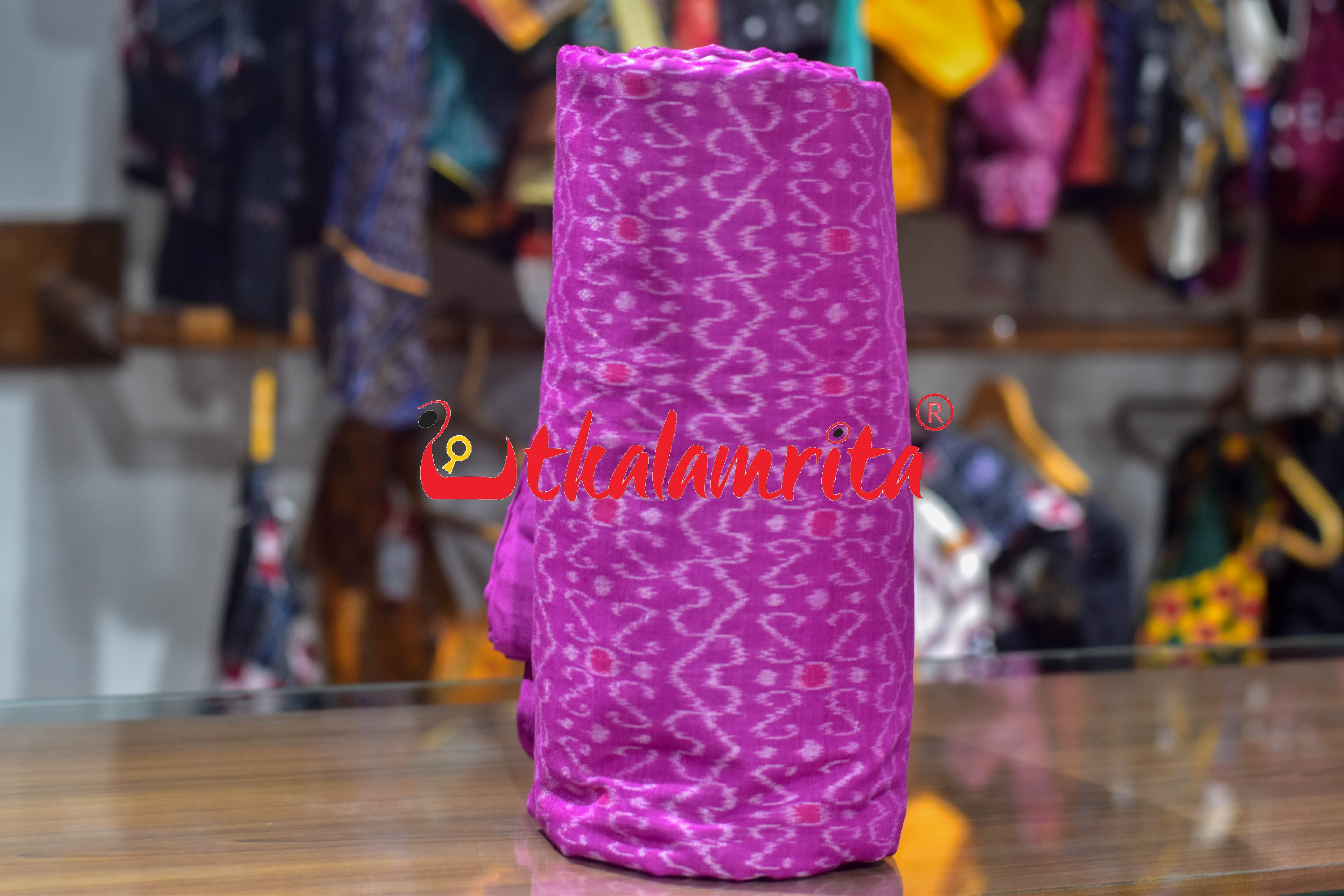 Magenta S Bandha Sambalpuri Cotton (Fabric)