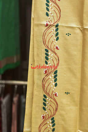 Nabagunjara Pattachitra Tussar Silk Saree