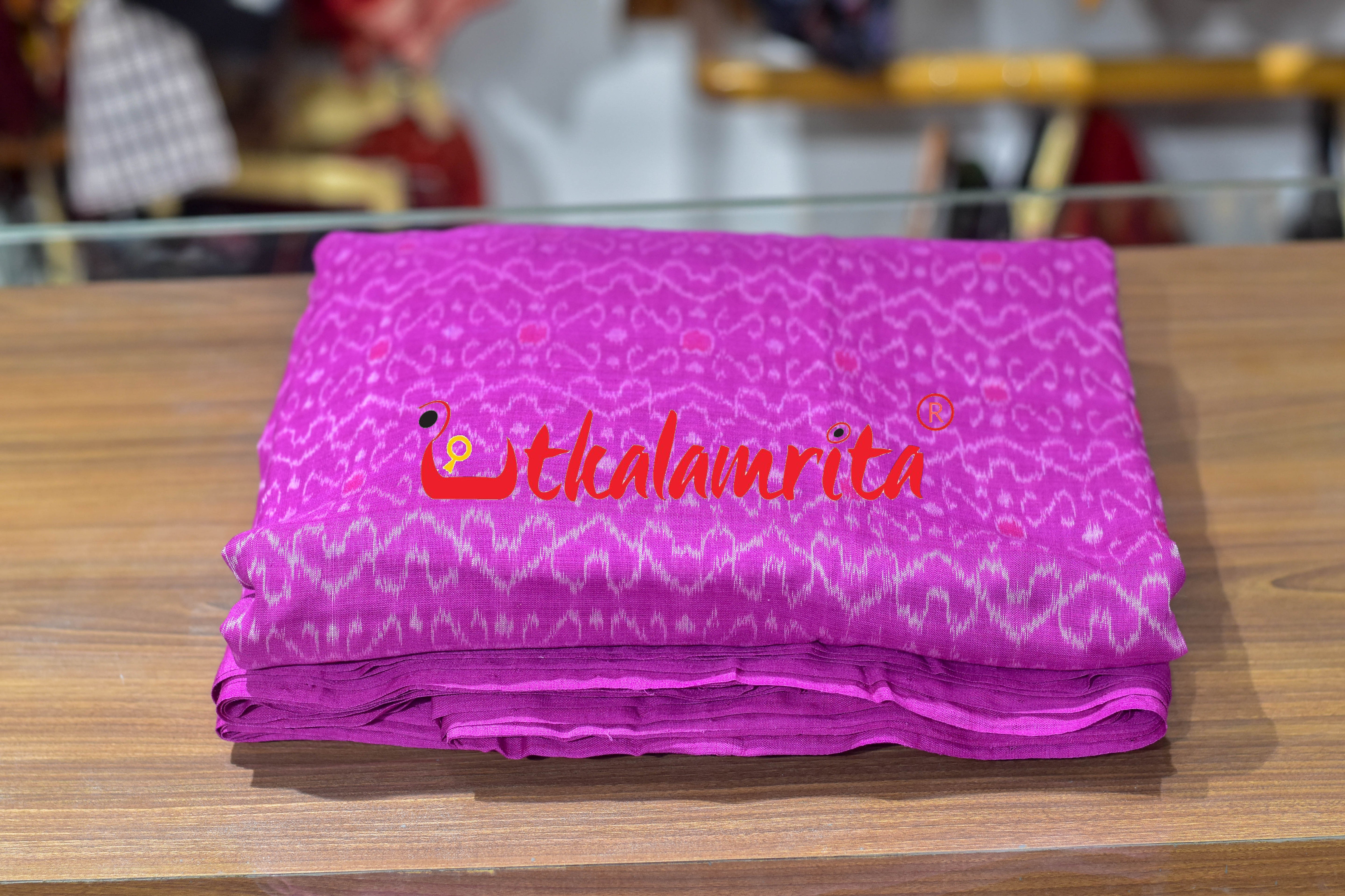 Magenta S Bandha Sambalpuri Cotton (Fabric)