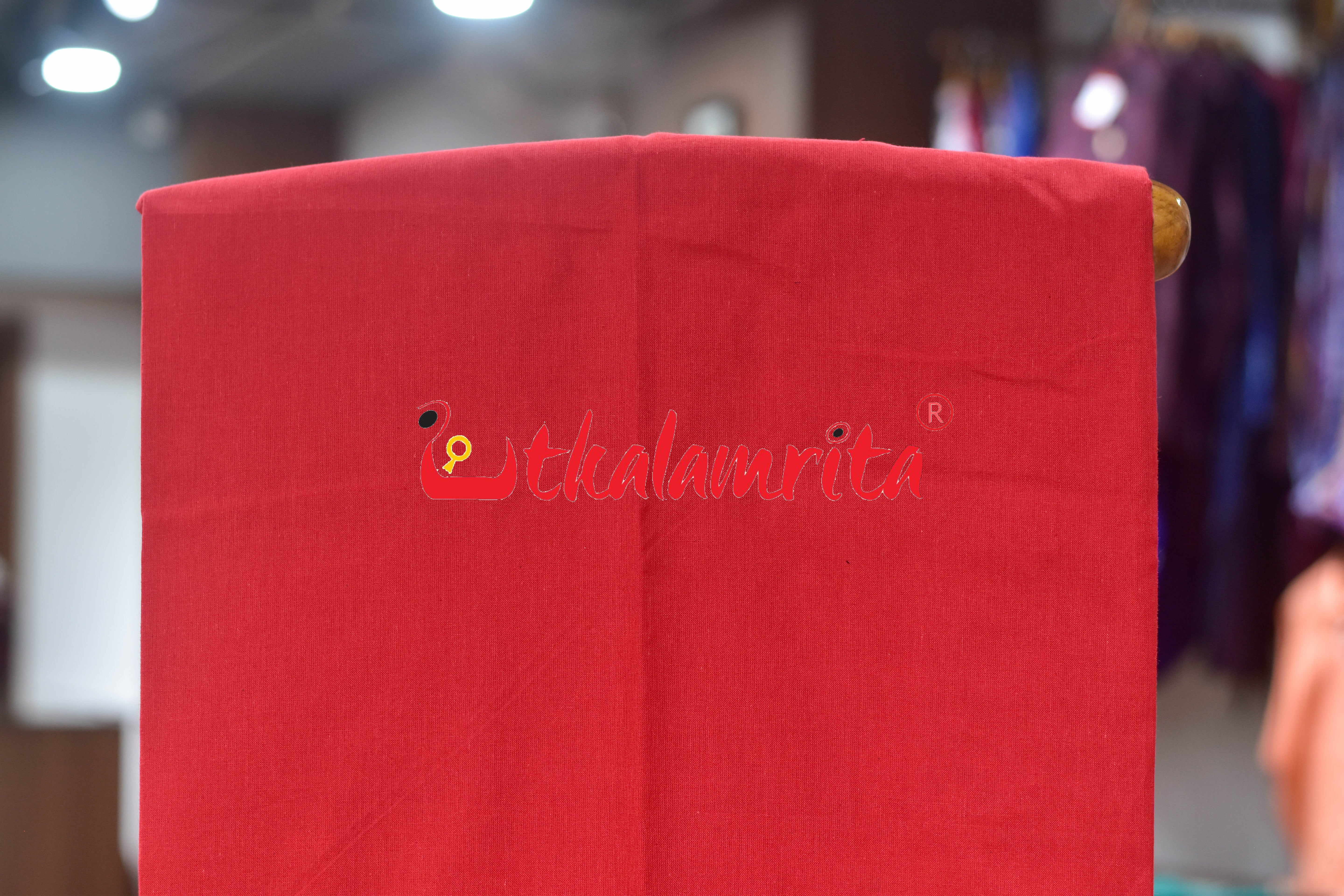 Green Red Thikiri Waves Sambalpuri Cotton Dress Set