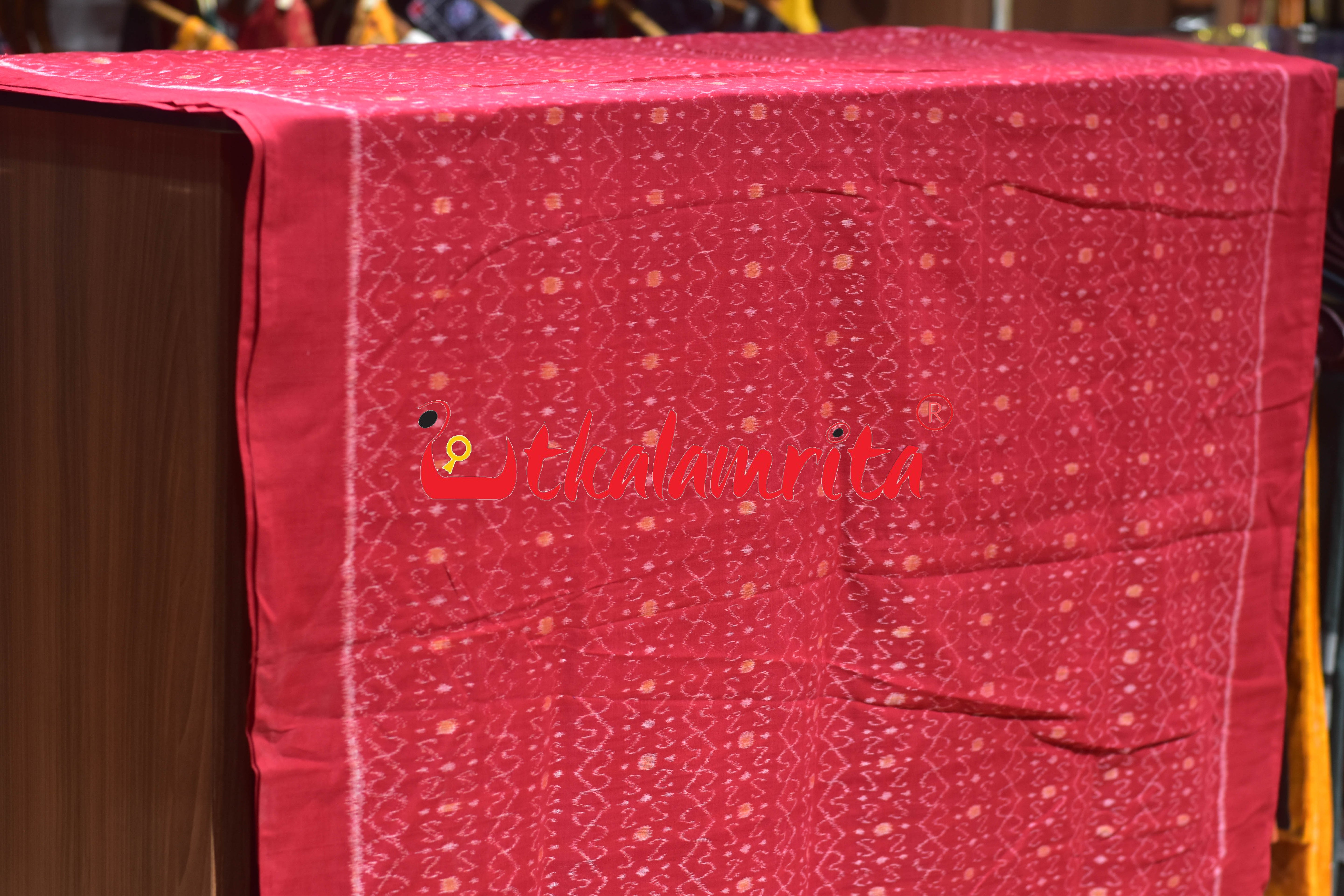 Red S Bandha Sambalpuri Cotton (Fabric)