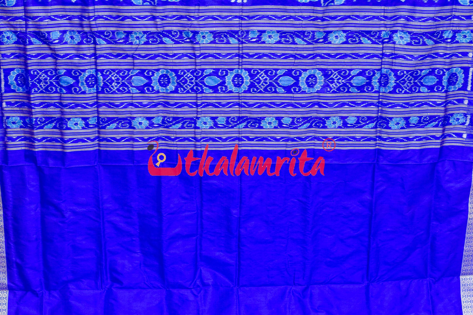 Blue Big Small Pasapali Sambalpuri Silk Saree