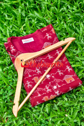 Maroon Ducks And Tribals Ladies Kurta