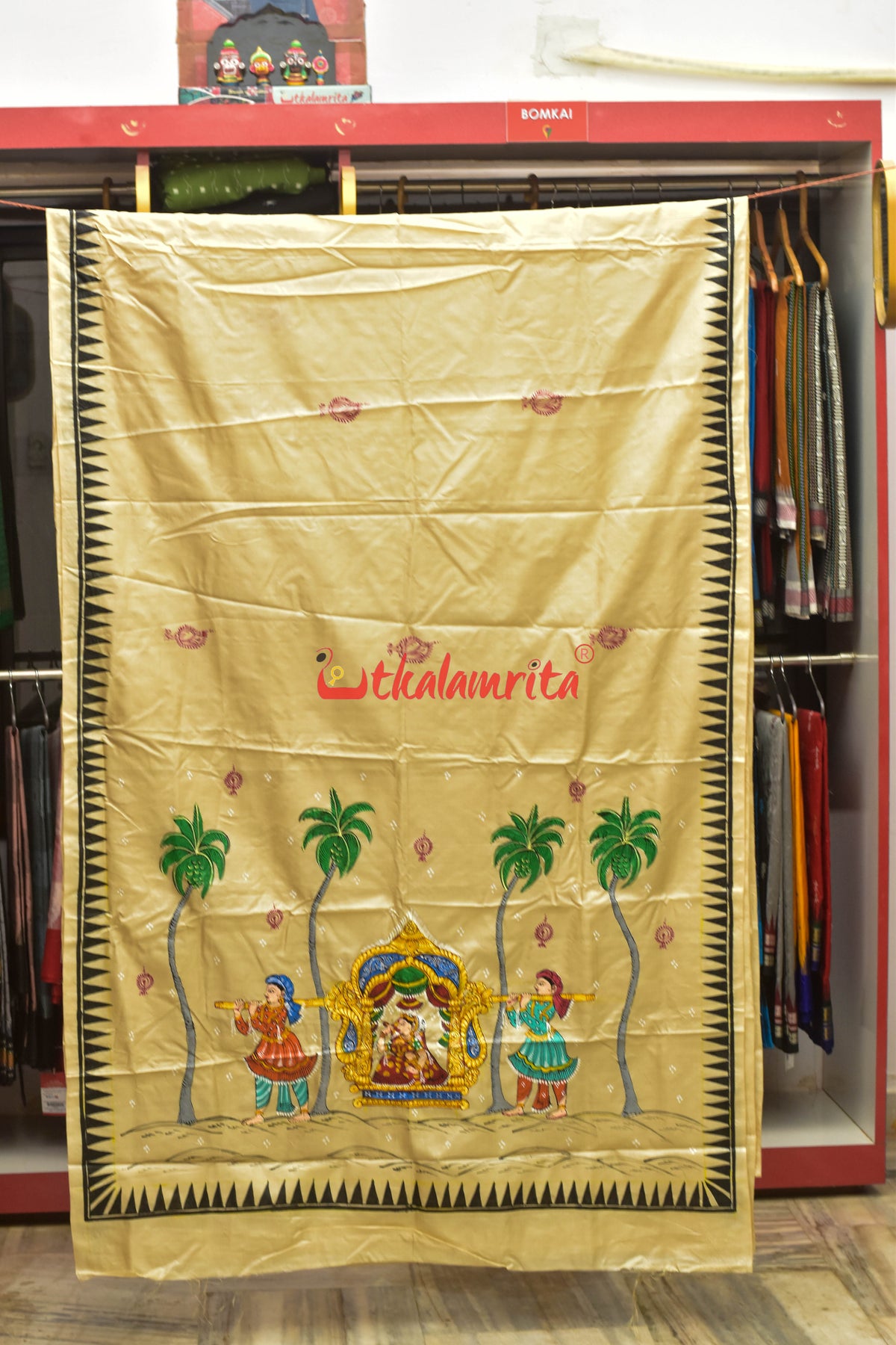 Sabari Palinki Pattachitra Tussar Silk Saree