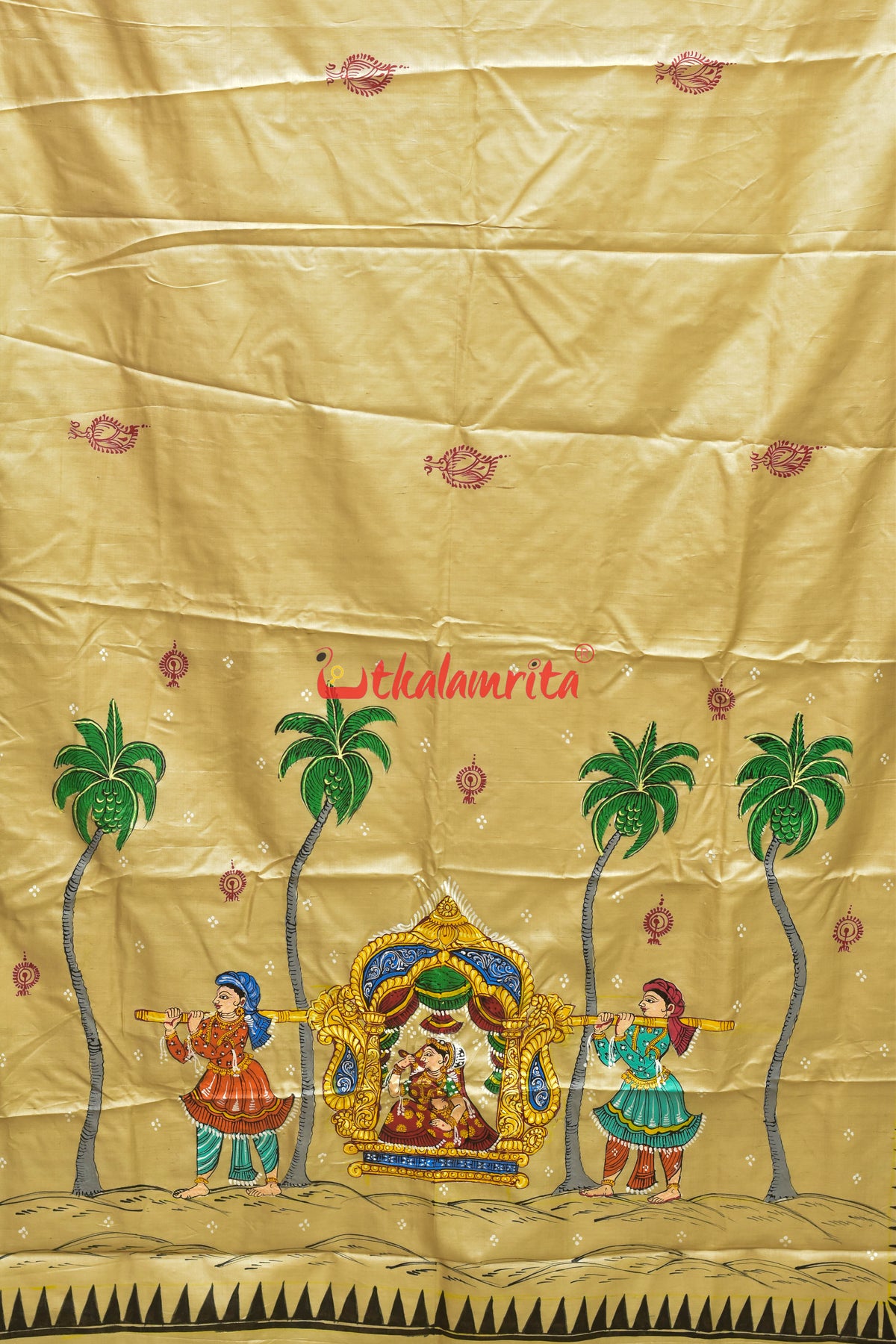 Sabari Palinki Pattachitra Tussar Silk Saree