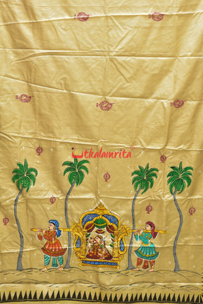 Sabari Palinki Pattachitra Tussar Silk Saree