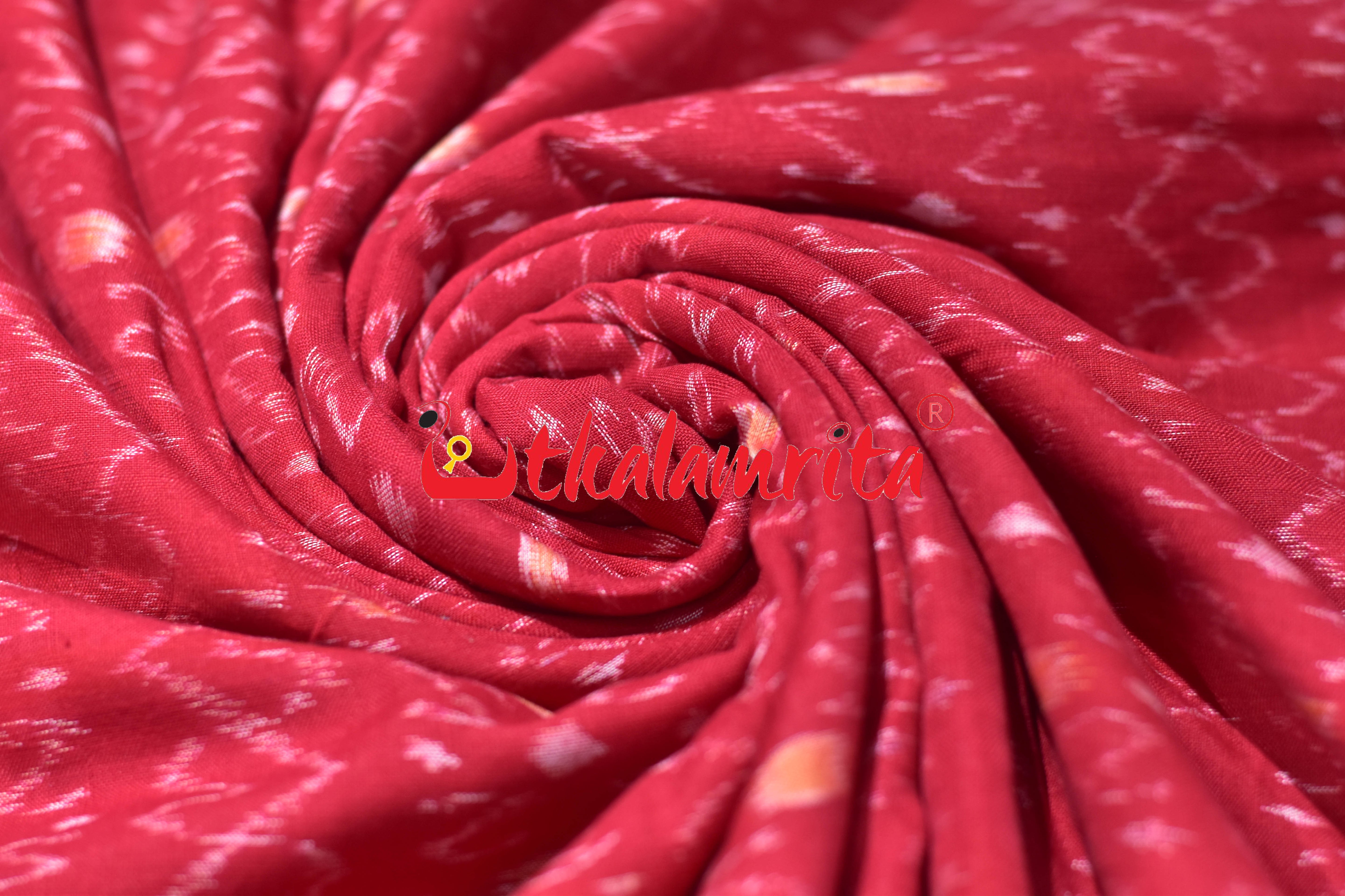 Red S Bandha Sambalpuri Cotton (Fabric)