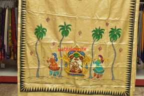 Sabari Palinki Pattachitra Tussar Silk Saree