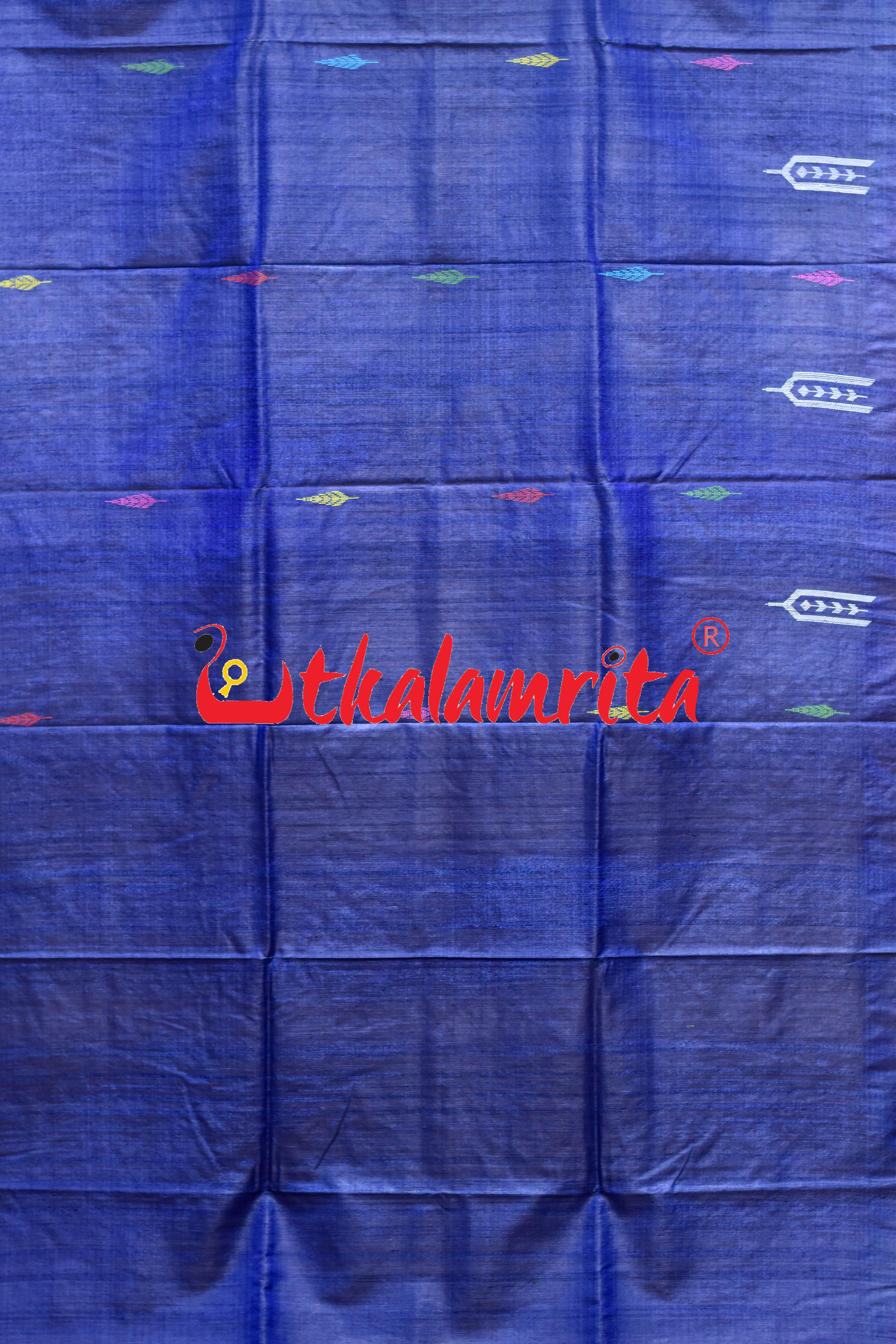 Navy Blue Ganjam Bomkai Inspired Gopalpur Tussar Saree