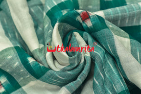 Green White Pasapali Cotton (Fabric)