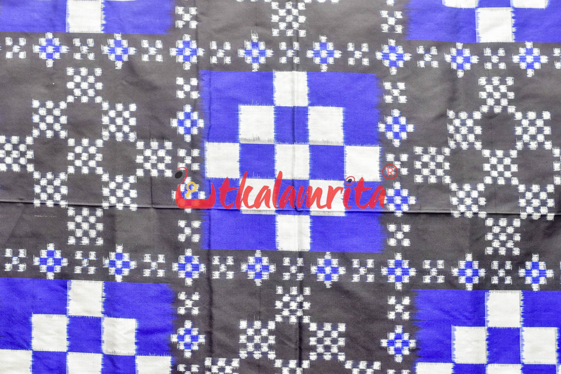 Blue Big Small Pasapali Sambalpuri Silk Saree