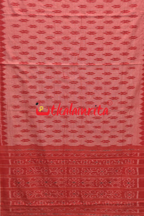 Pink Red Body Bandha Khandua Cotton Saree