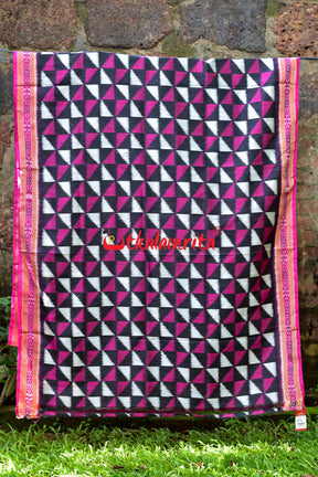 Pataka Magenta Khandua Silk Saree