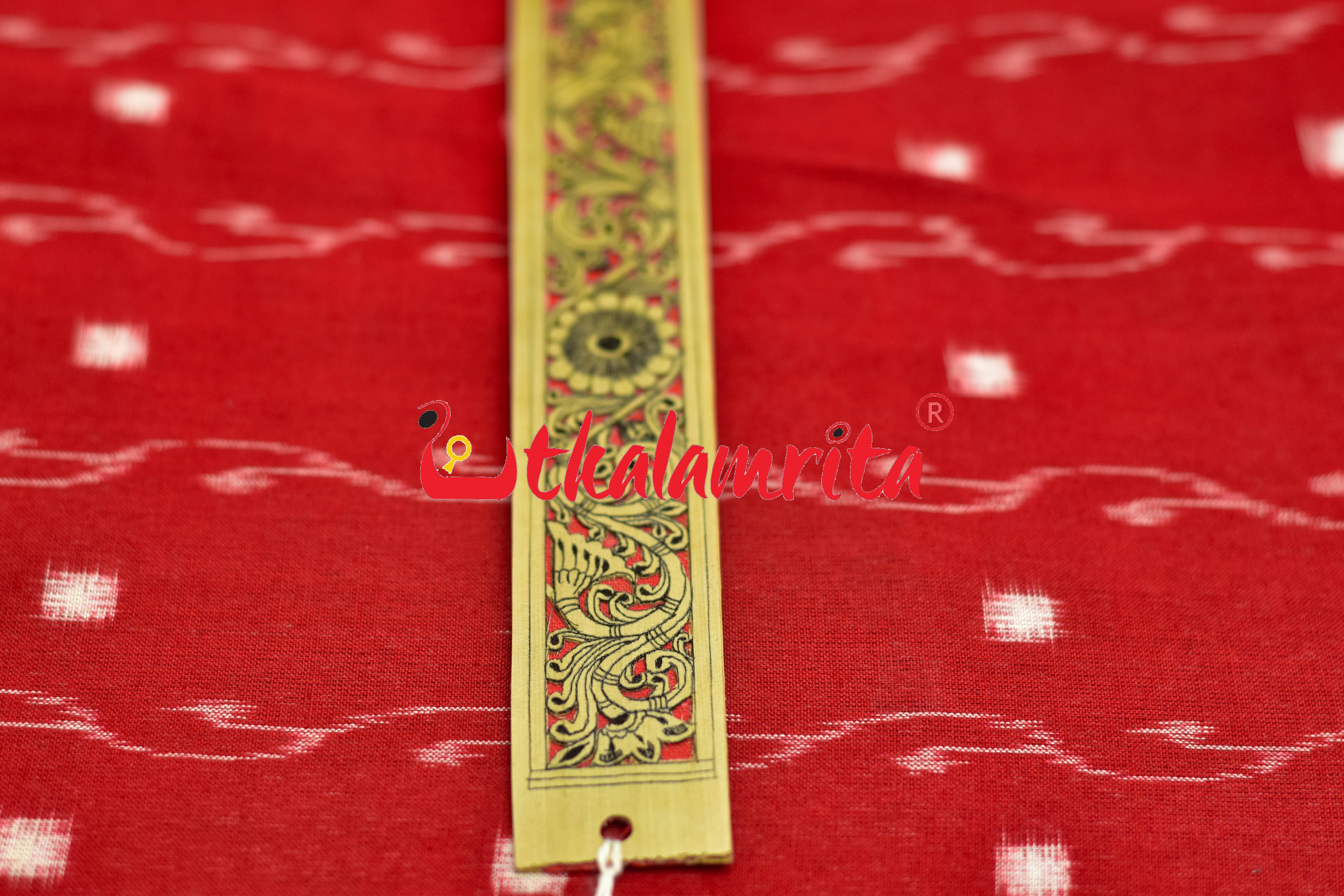 Orange 3D Flower Lata (Talapatra Bookmark)