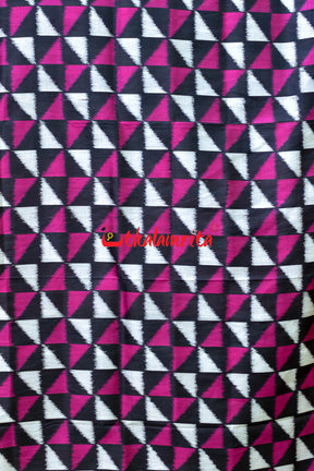 Pataka Magenta Khandua Silk Saree