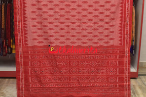 Pink Red Body Bandha Khandua Cotton Saree