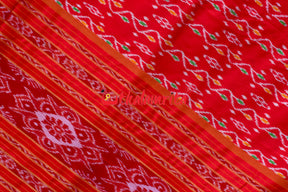 Red Vertical Daali Khandua Silk Saree