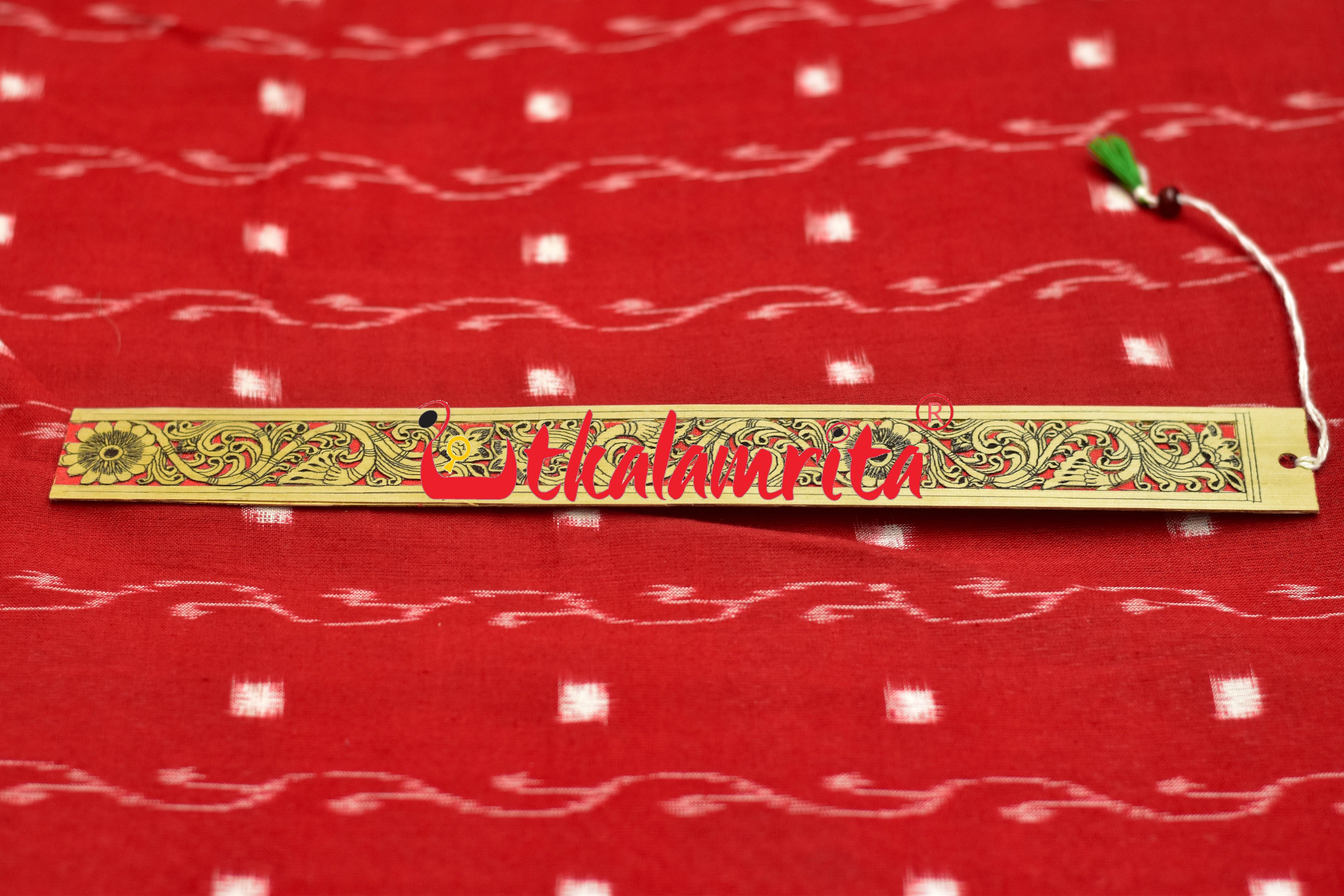 Orange 3D Flower Lata (Talapatra Bookmark)