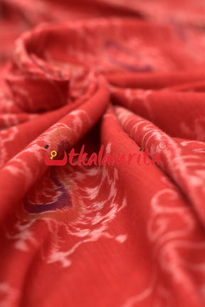 Thikiri Tribal Red Jhoti Sambalpuri (Fabric)