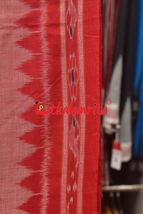 Pink Red Body Bandha Khandua Cotton Saree