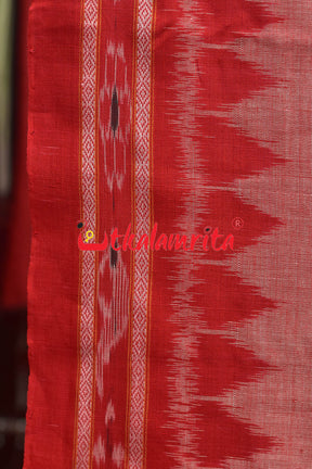 Pink Red Body Bandha Khandua Cotton Saree