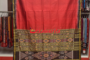 Ekphuliya Maroon Khandua Silk Saree