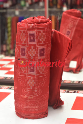 Thikiri Tribal Red Jhoti Sambalpuri (Fabric)