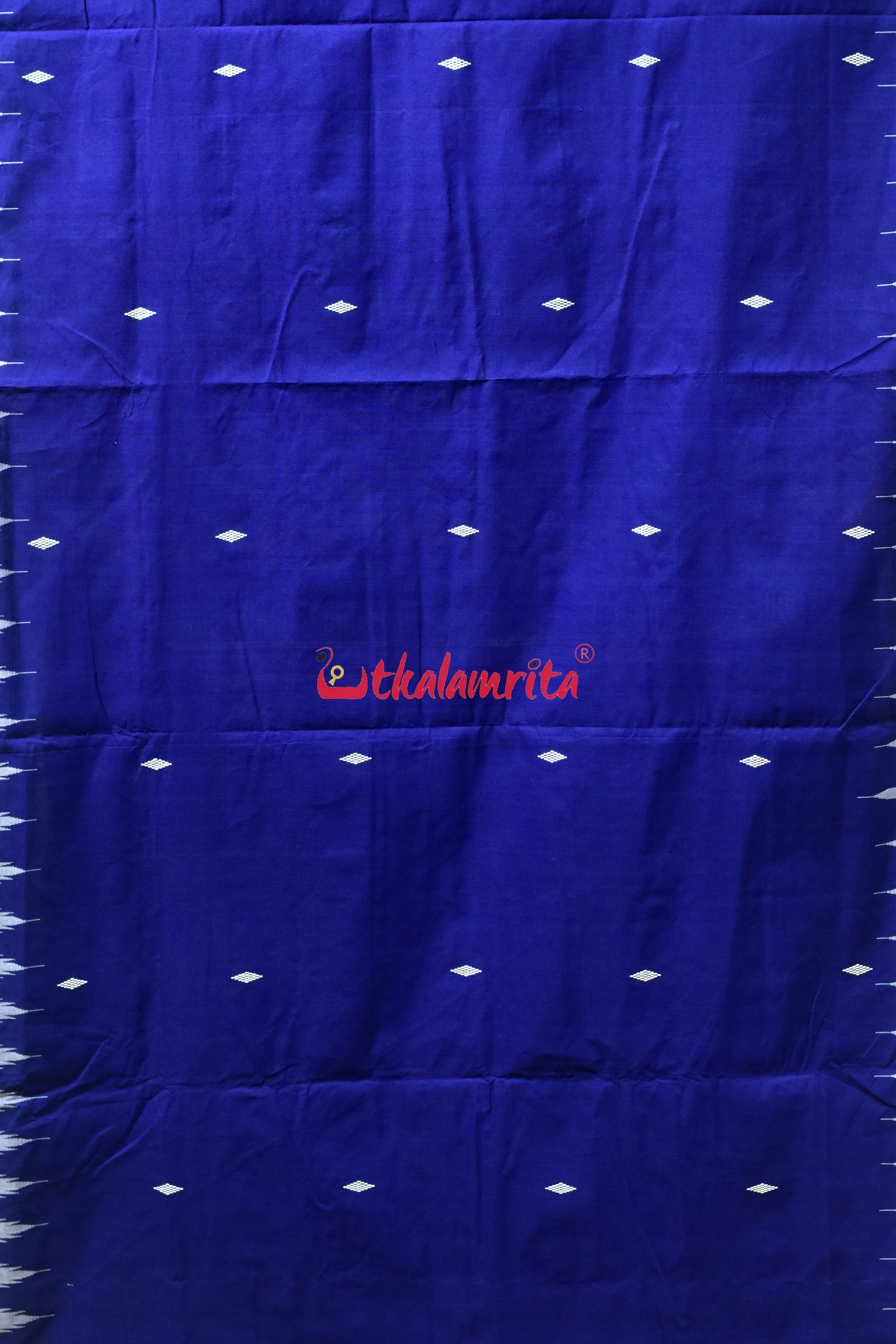 Blue Fish Border Original Ganjam Bomkai Cotton Saree