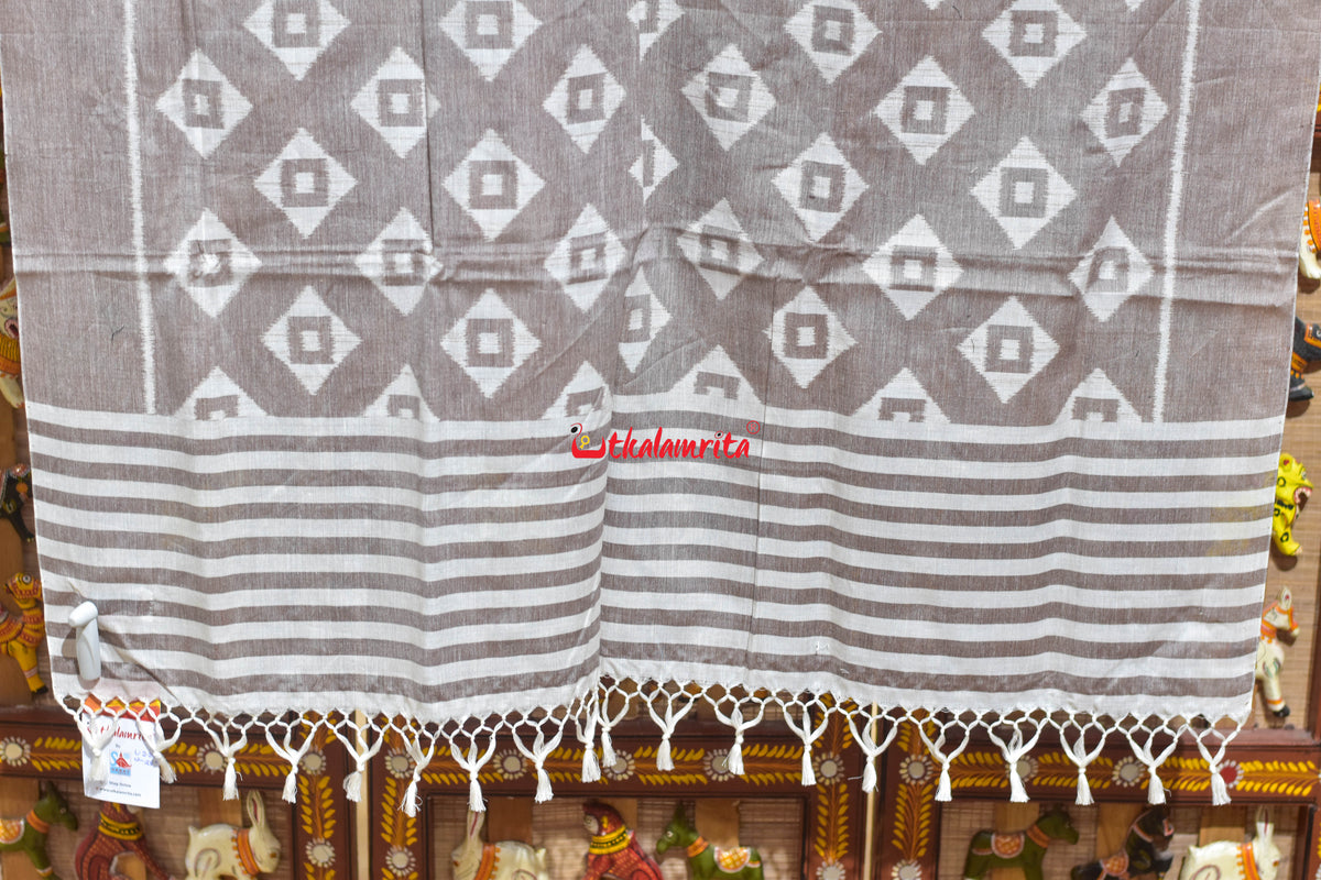 BR Brown Thikiri Square Maniabandha Cotton (Dupatta)