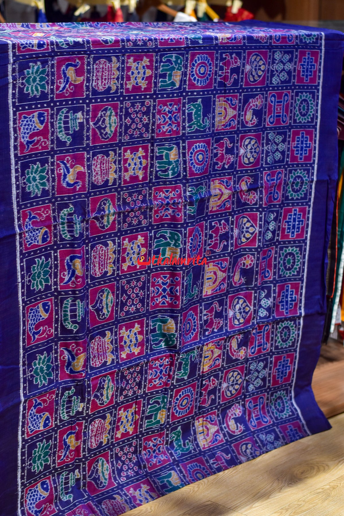 Blue Dasakothi Sambalpuri Cotton (Fabric)