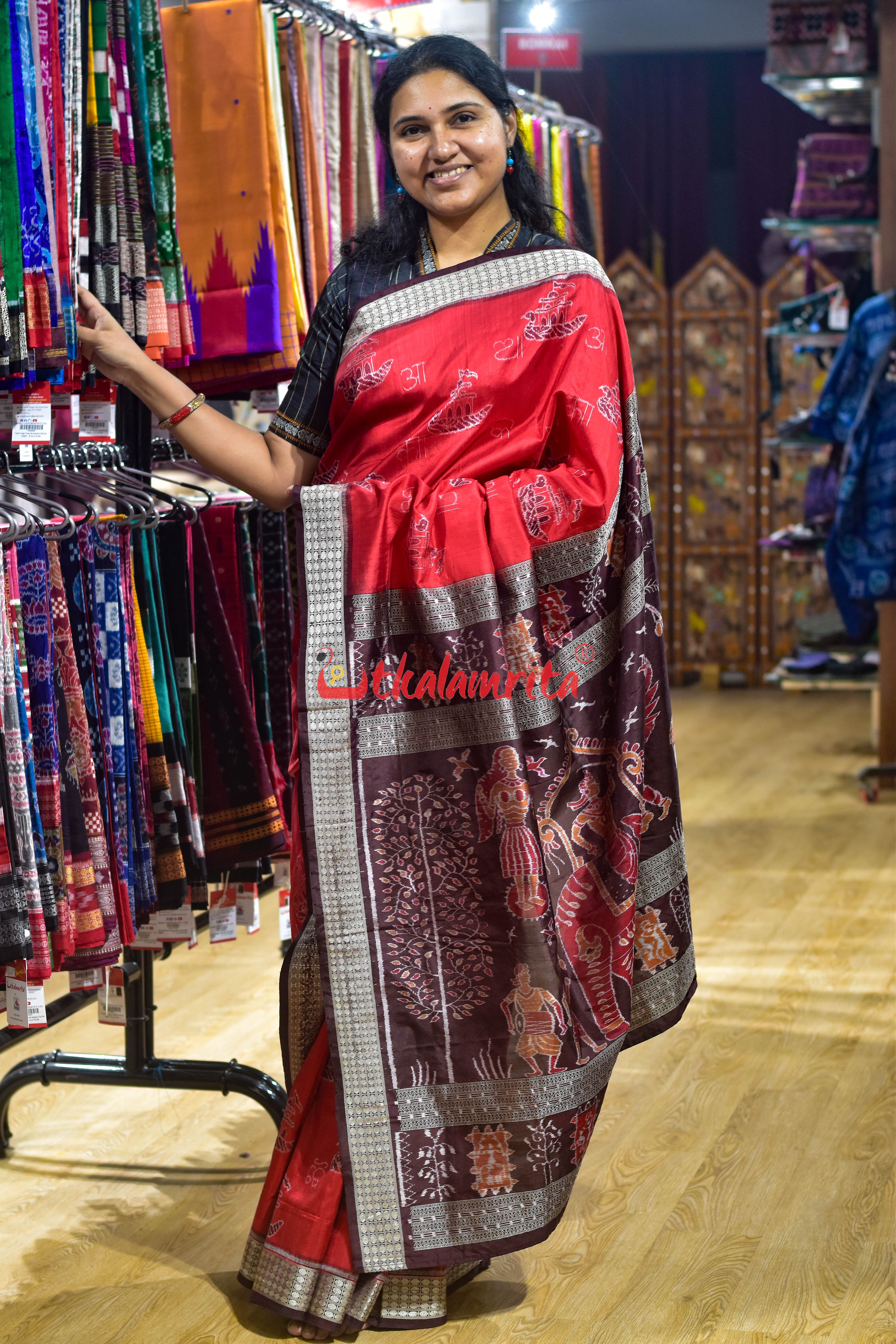 AA KA MA BOI Sambalpuri silk saree