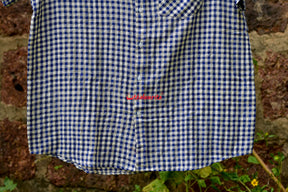 Kotpad Blue White Small Checks (Half Shirt)