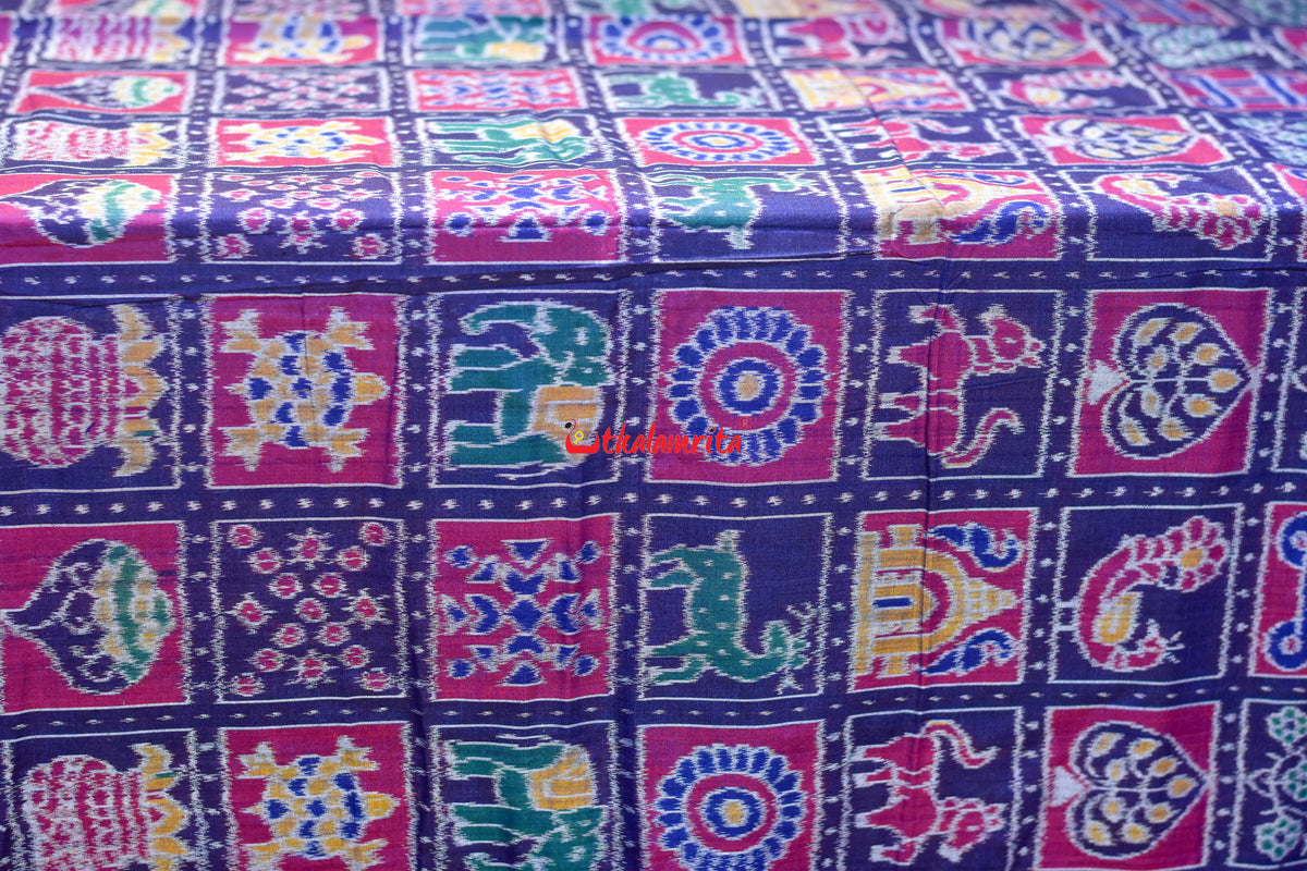 Blue Dasakothi Sambalpuri Cotton (Fabric)