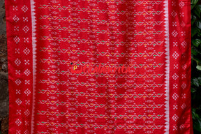 Red Vertical Daali Khandua Silk Saree