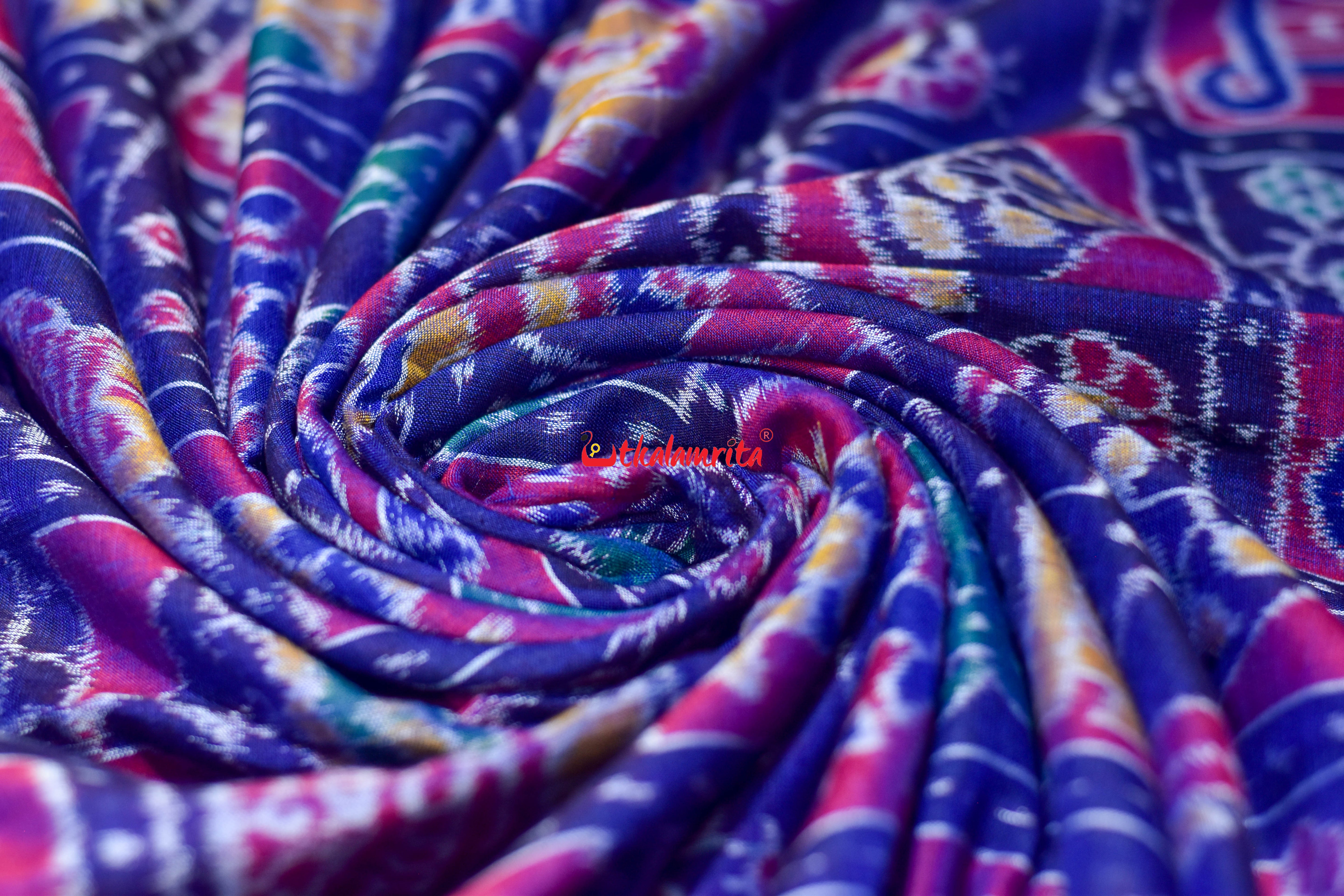 Blue Dasakothi Sambalpuri Cotton (Fabric)