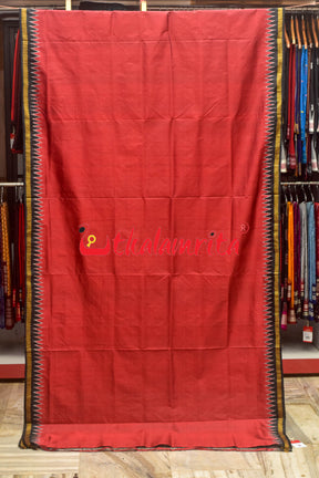 Ekphuliya Maroon Khandua Silk Saree