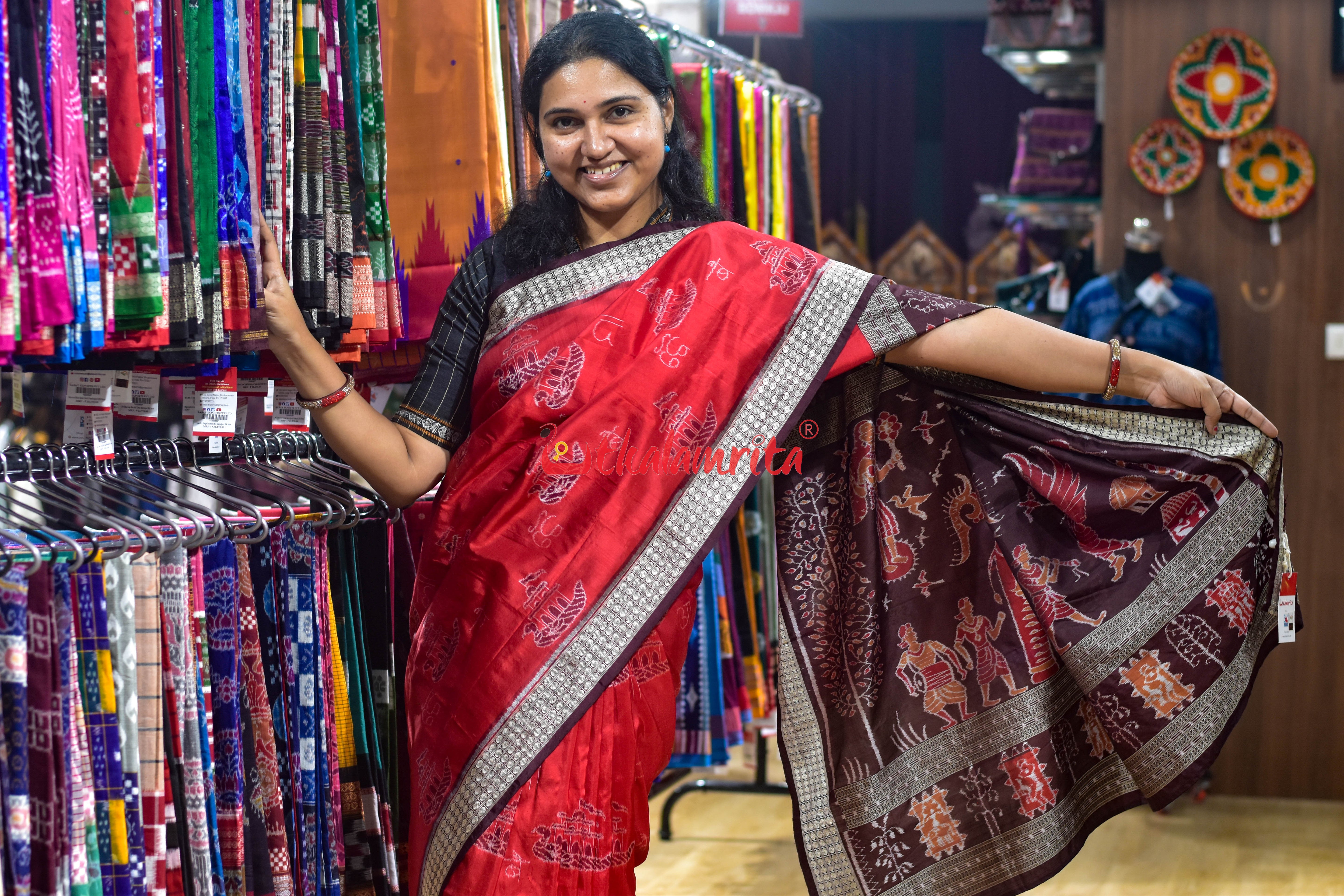 AA KA MA BOI Sambalpuri silk saree