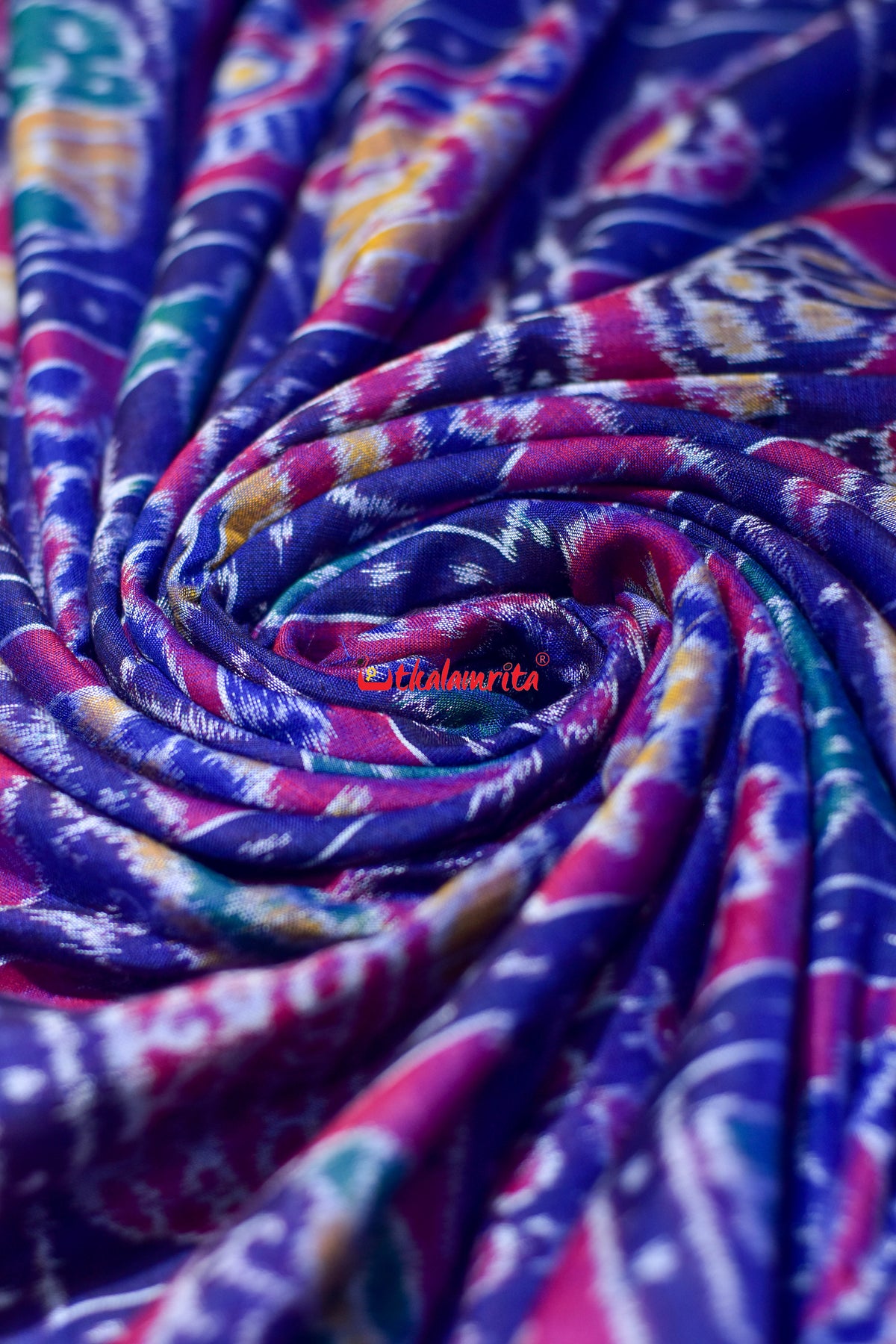 Blue Dasakothi Sambalpuri Cotton (Fabric)