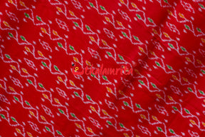 Red Vertical Daali Khandua Silk Saree