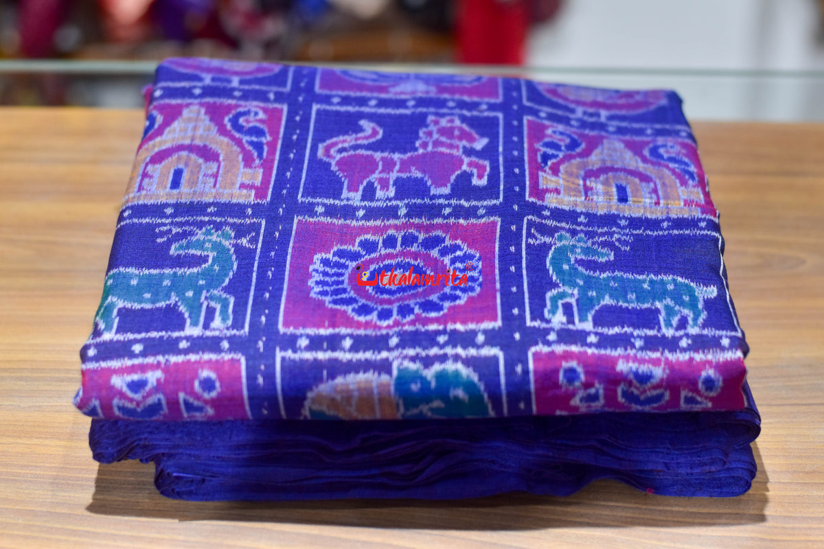 Blue Dasakothi Sambalpuri Cotton (Fabric)