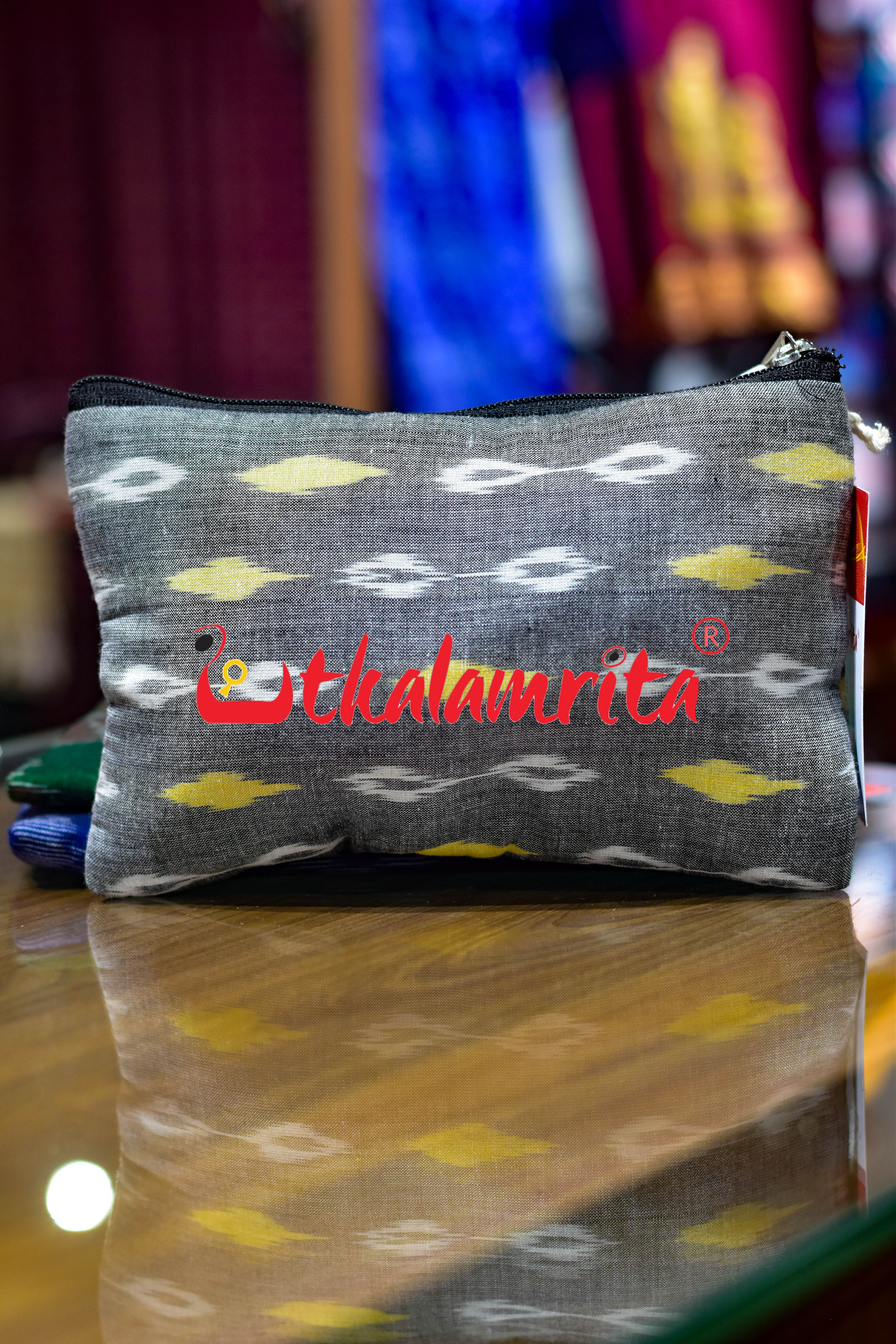 Grey Yellow Dots Small Purse