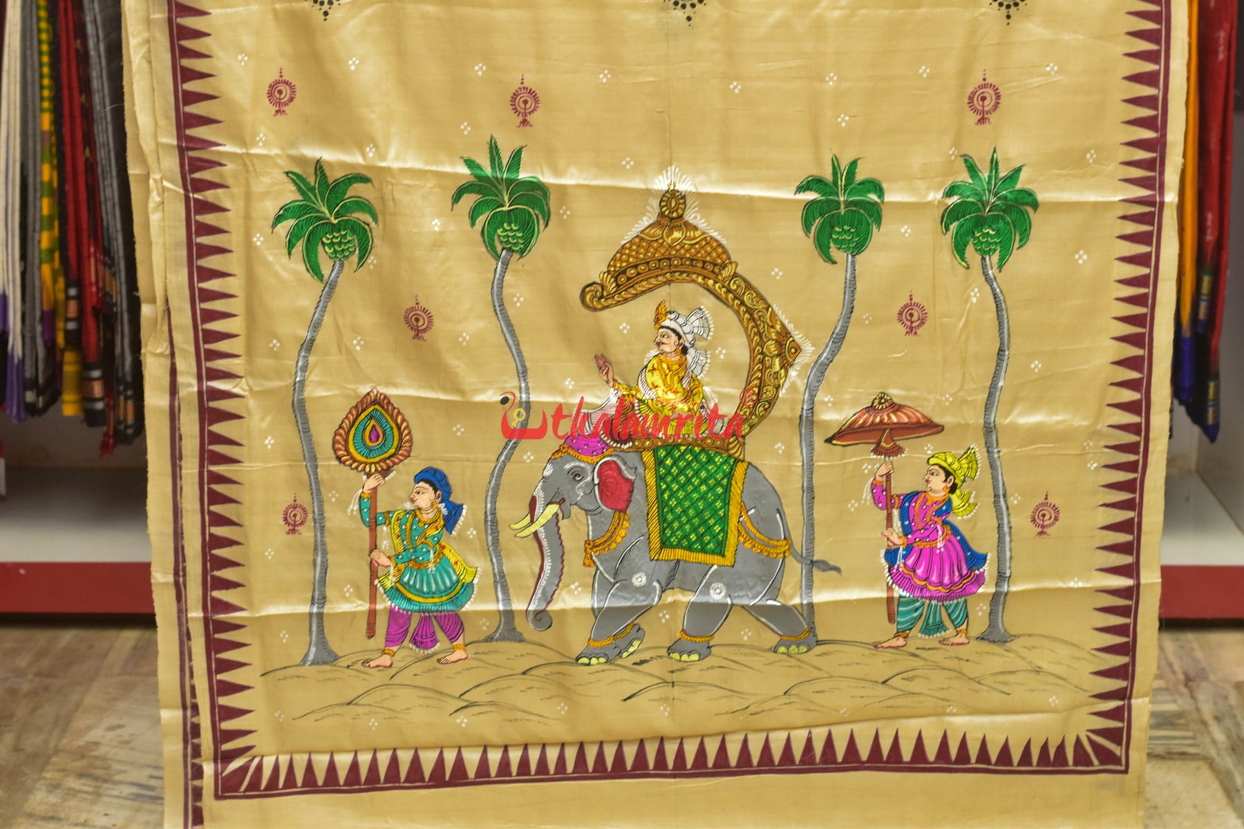 Raja Sabari Pattachitra Tussar Silk Saree