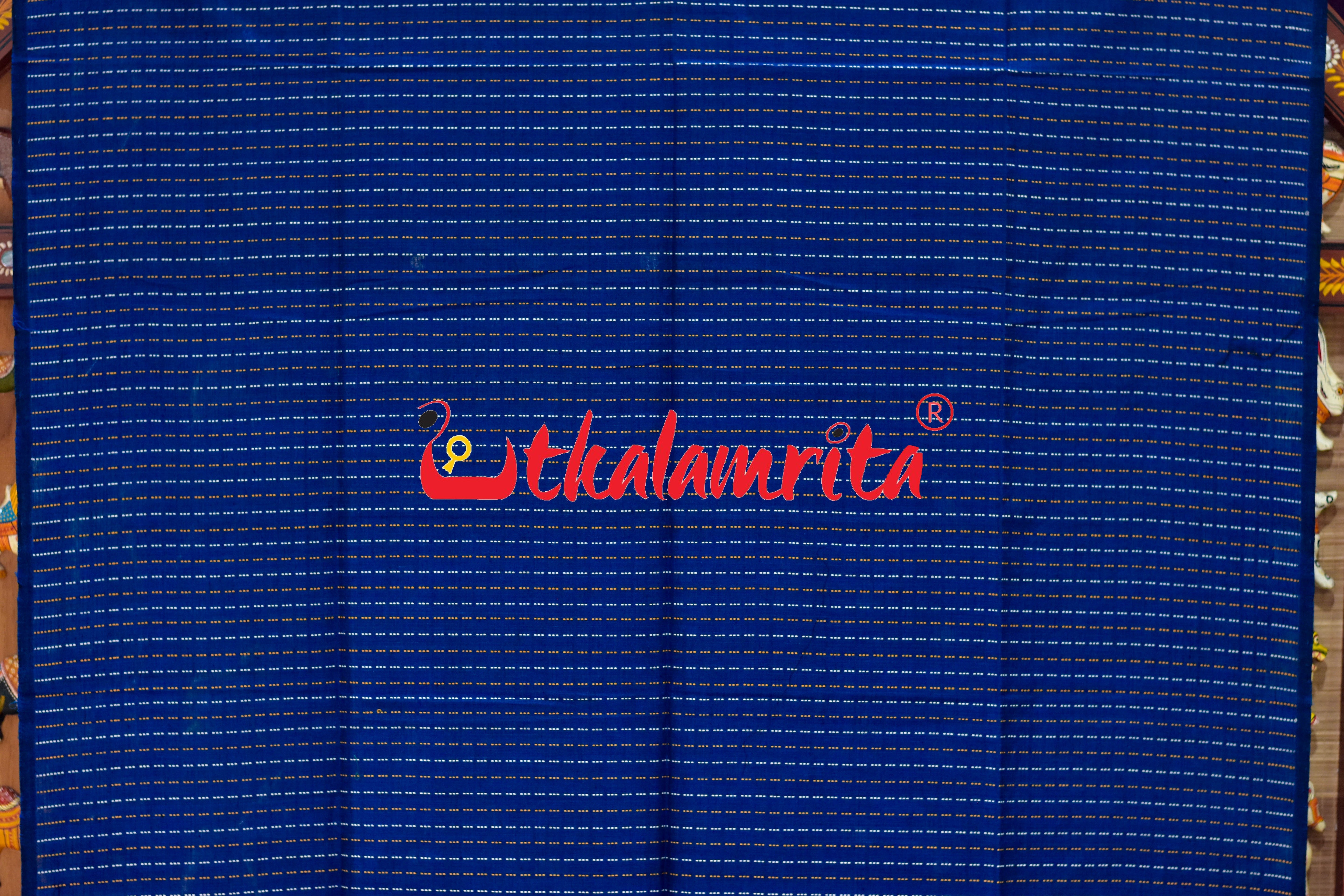 Blue Multi Flower Dhalapathar Cotton (Dupatta)